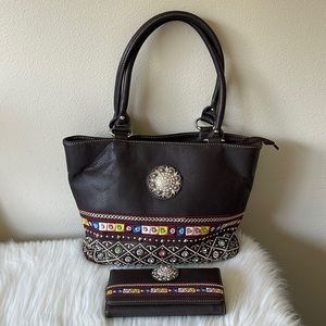 American Bling STote Bag with Matching  wallet carry pocket on back